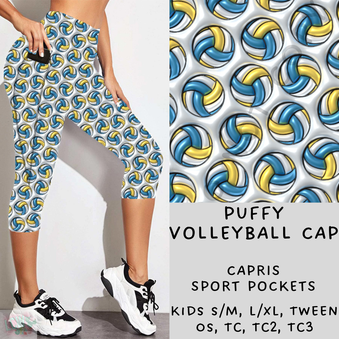 Ready To Ship - Puffy Volleyball Leggings