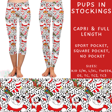 Batch #228 - Christmas Magic 2 - Closes 10/31 - ETA early/mid Dec - Pup In Stockings Full and Capri Length Leggings