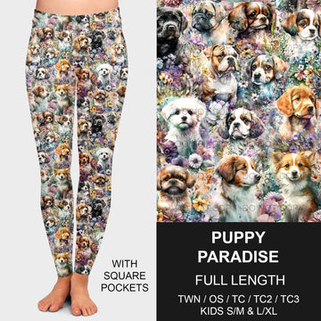 B204 - Preorder Puppy Paradise Leggings w/ Pockets (Closes 1/05. ETA late March)