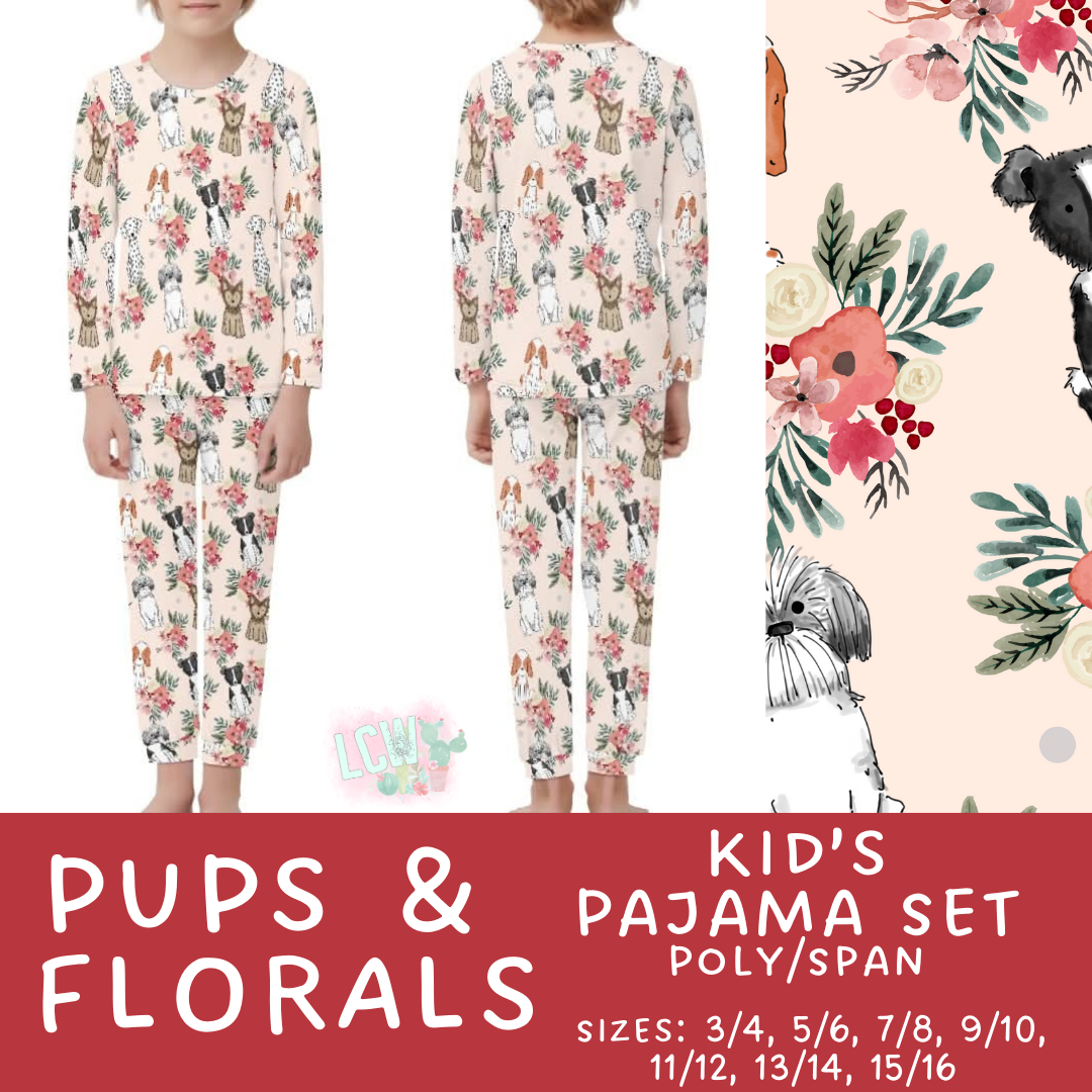 Batch #344 - Family Pajama Party - Closes 5/23 - ETA late July - Pups & Florals Kid's Pajama Sets