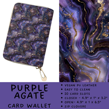 Batch #460 - Zip It Collection - Closes 12/5 - ETA late Jan - Purple Agate Card Wallet