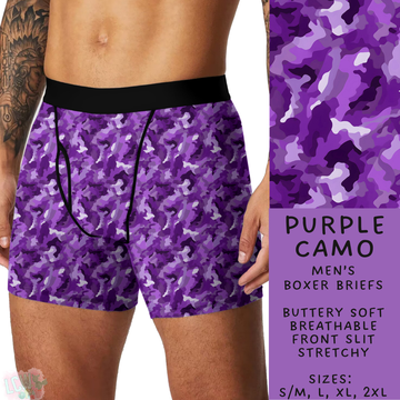 Batch #244 - Comfortable Underwear 2 - Closes 11/27 - ETA mid/late Jan - Purple Camo Men's Boxer Briefs