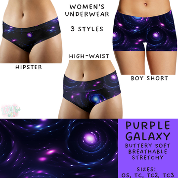 Batch #244 - Comfortable Underwear 2 - Closes 11/27 - ETA mid/late Jan - Purple Galaxy Women's Underwear