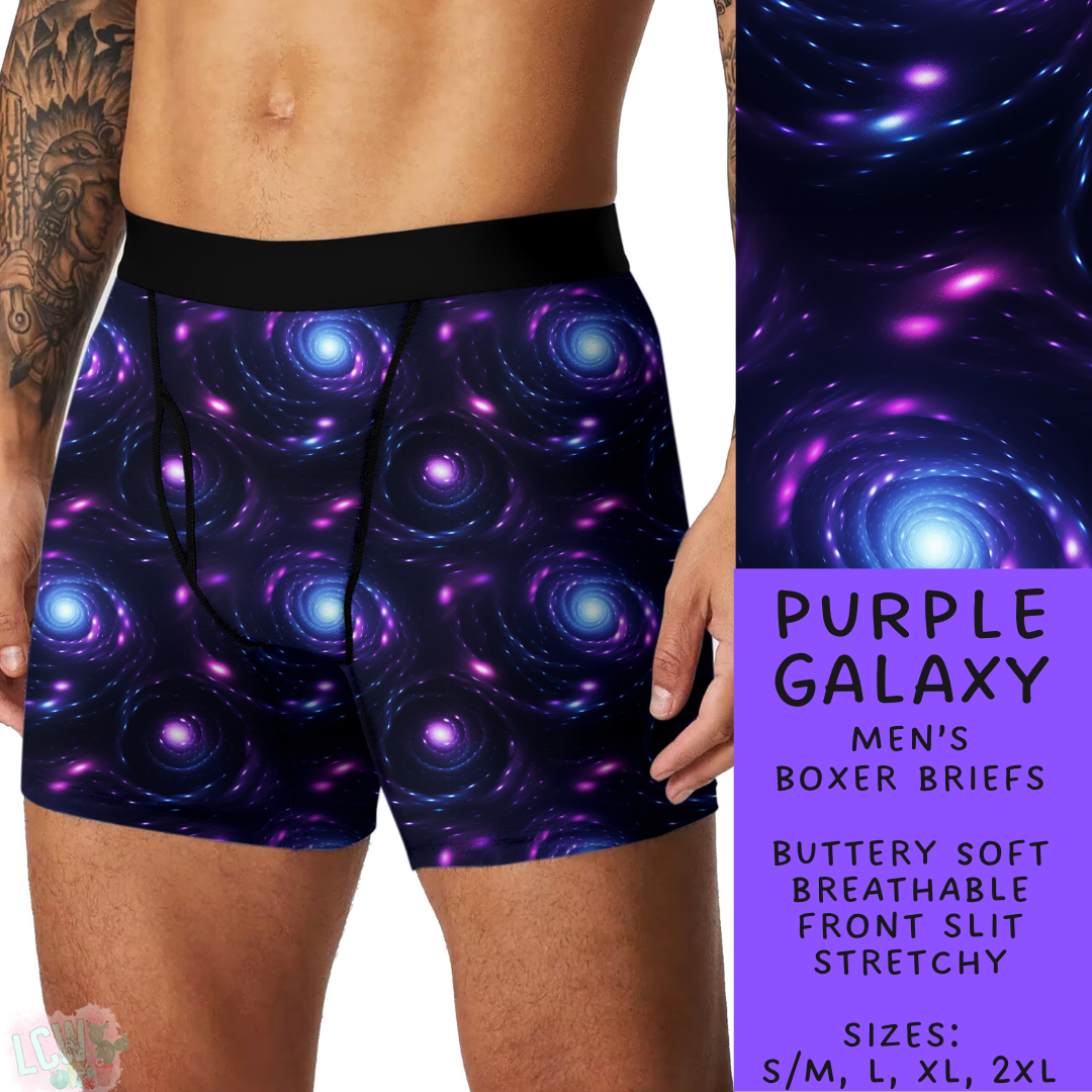 Batch #244 - Comfortable Underwear 2 - Closes 11/27 - ETA mid/late Jan - Purple Galaxy Men's Boxer Briefs