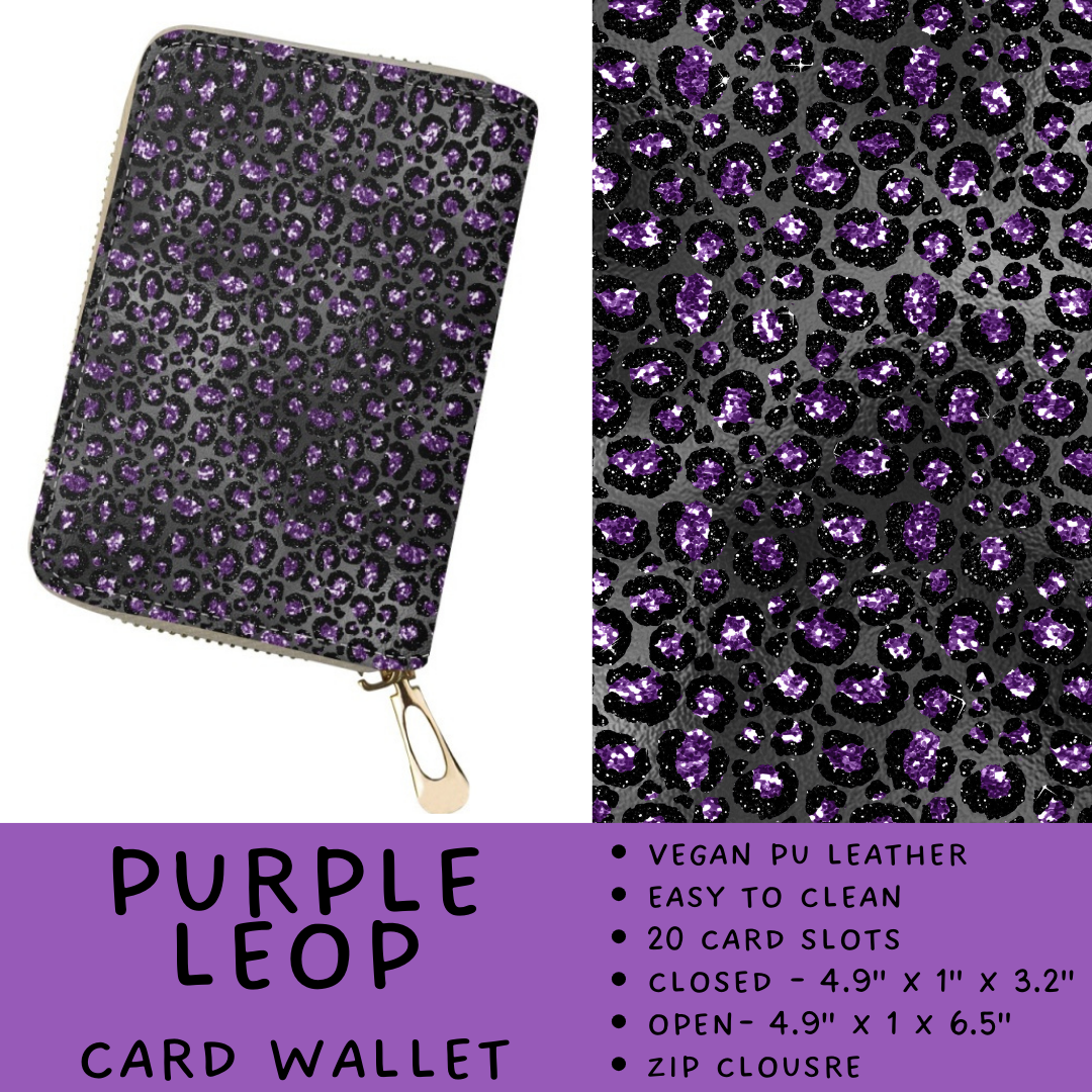 Batch #460 - Zip It Collection - Closes 12/5 - ETA late Jan - Purple Leop Card Wallet