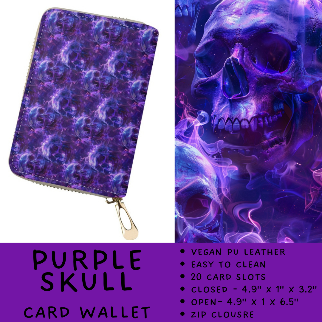 Batch #460 - Zip It Collection - Closes 12/5 - ETA late Jan - Purple Skull Card Wallet