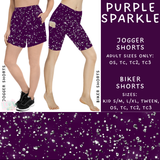 Ready to Ship - Purple Sparkle Jogger Shorts - TC2