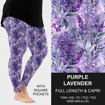 B274 - Preorder Purple Lavender Leggings w/ Pockets (Closes 2/22. ETA: late April)
