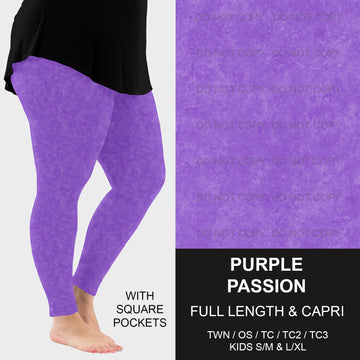 B216 - Preorder Purple Passion Leggings w/ Pockets (Closes 3/09. ETA: late May)