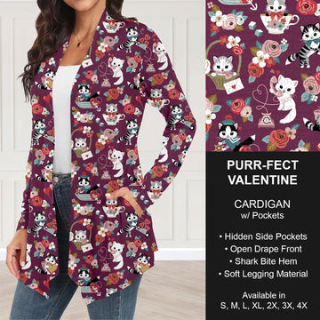 B263 - Preorder Purr-fect Valentine Cardigan w/ Pockets (Closes 11/30. ETA: late Jan.)