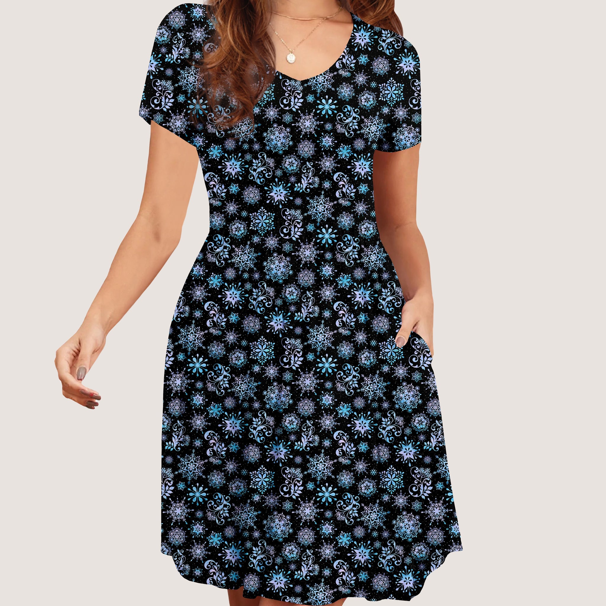 RTS - Paisley Snowflake Pocket Dress