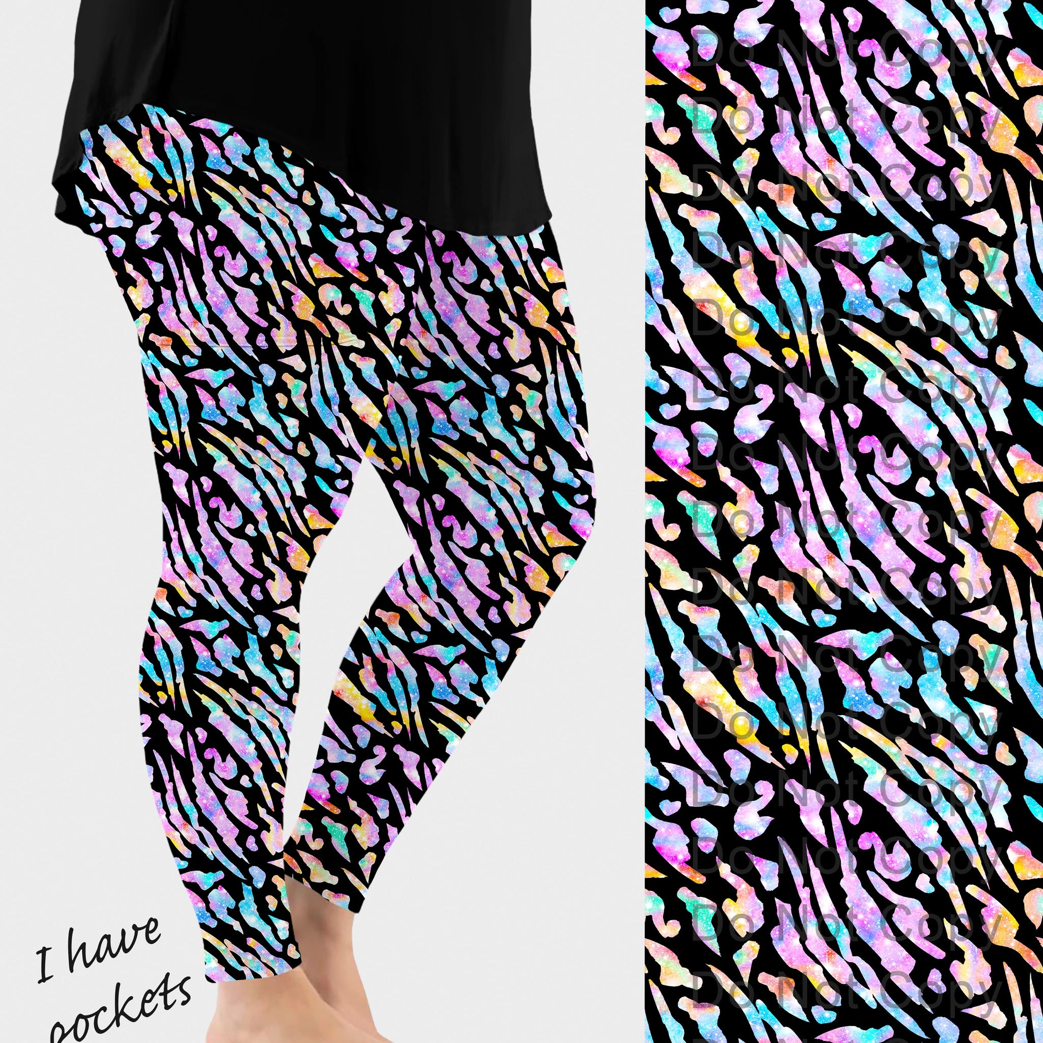 RTS - Pastel Animal Print Leggings w/ Pockets
