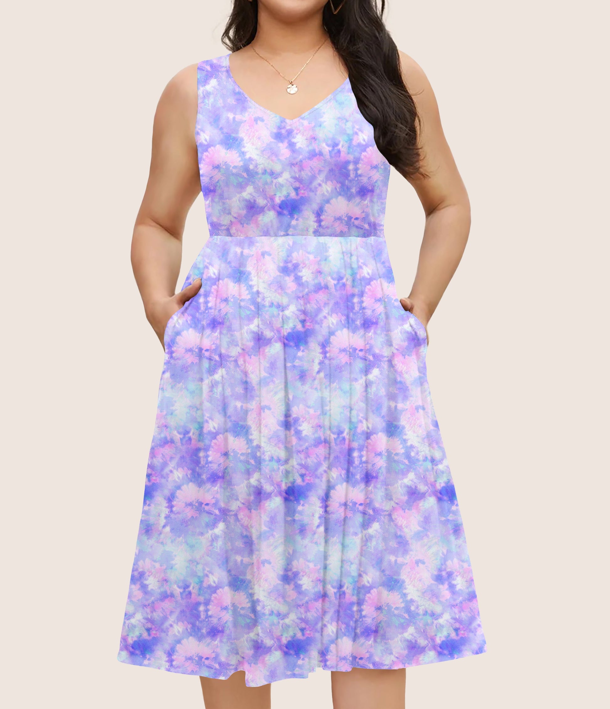 tie dye pastel dress Pastel Tie Dye Swirl Women's Summer Dresses Beachwear Vacation 2024 V Neck Casual Flowy Dress XS at Amazon Women's Clothing store