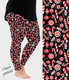 RTS - Peppermint Treats Leggings w/ Pockets