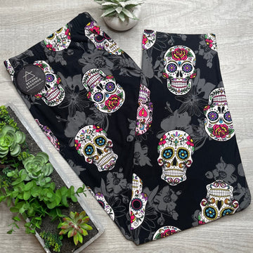 Sugar Skull Orchid Soft Leggings