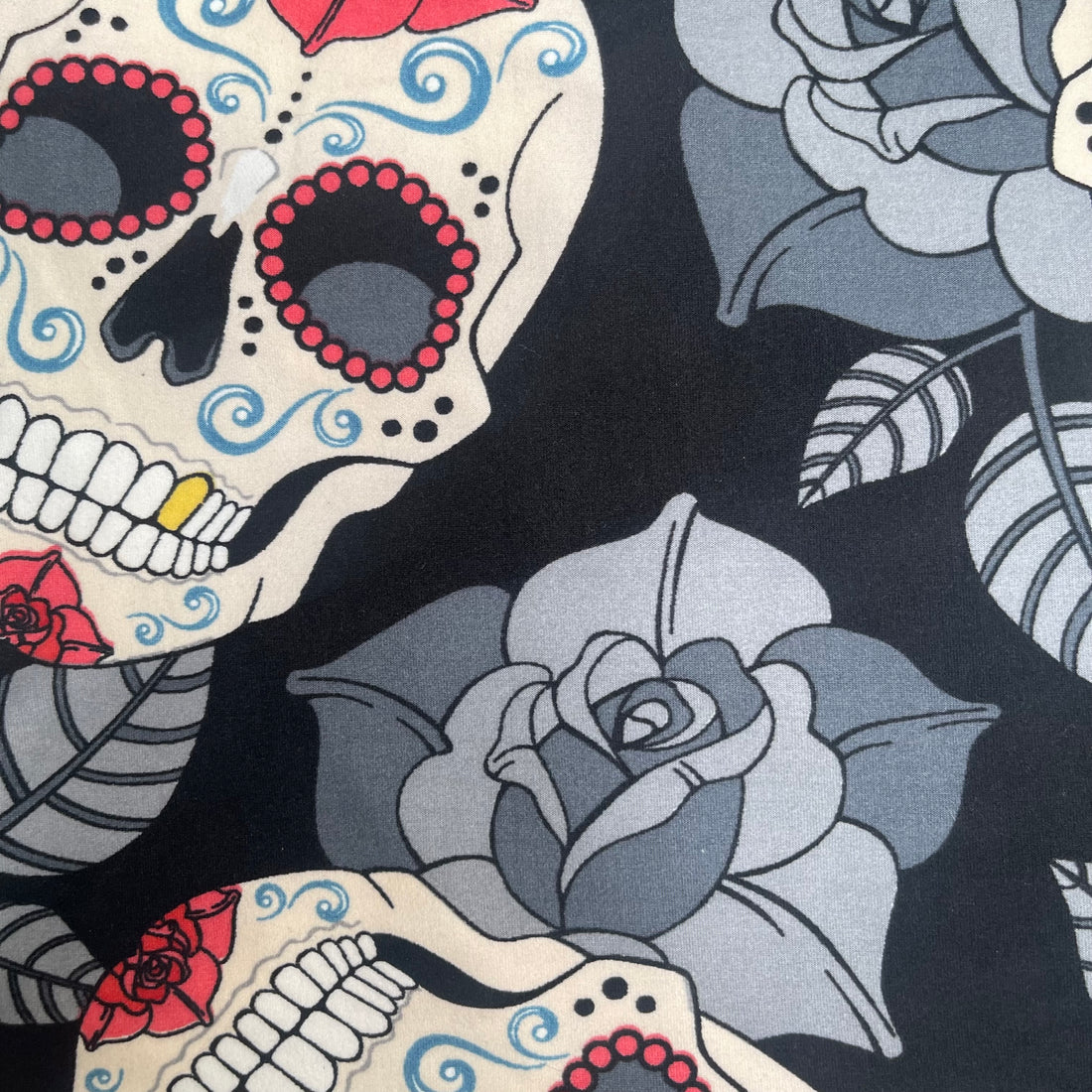 Rose Sugar Skull Soft Leggings