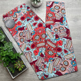 Red Sugar Skull Soft Leggings