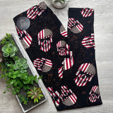 Flag Skull Print Soft Leggings