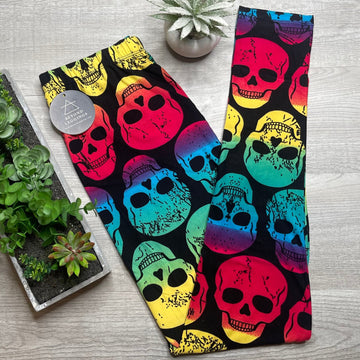 Rainbow Skull Soft Leggings