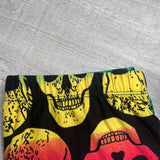 Rainbow Skull Print Soft Black Leggings