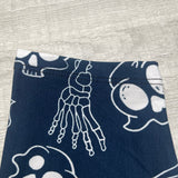 Dark Blue Cartoon Skull Soft Leggings