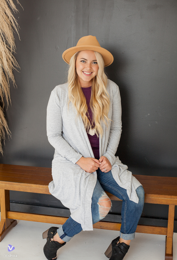Women's Open Front Knee Length Long Sleeve Cardigan w/ Pockets S-3X