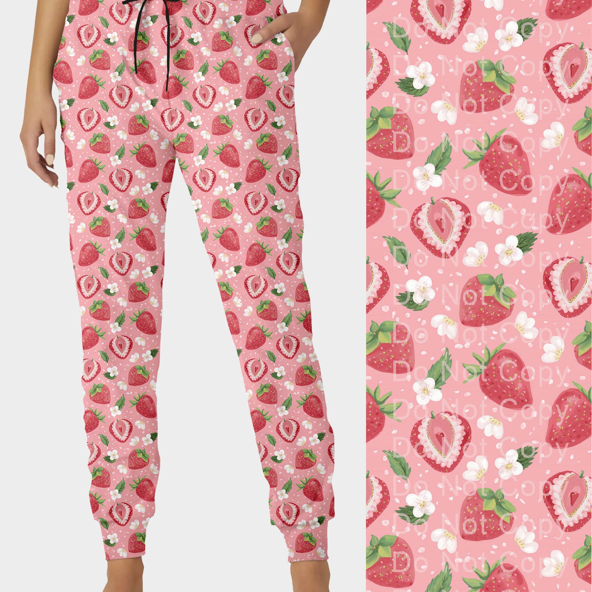 RTS - Pink Strawberry Joggers