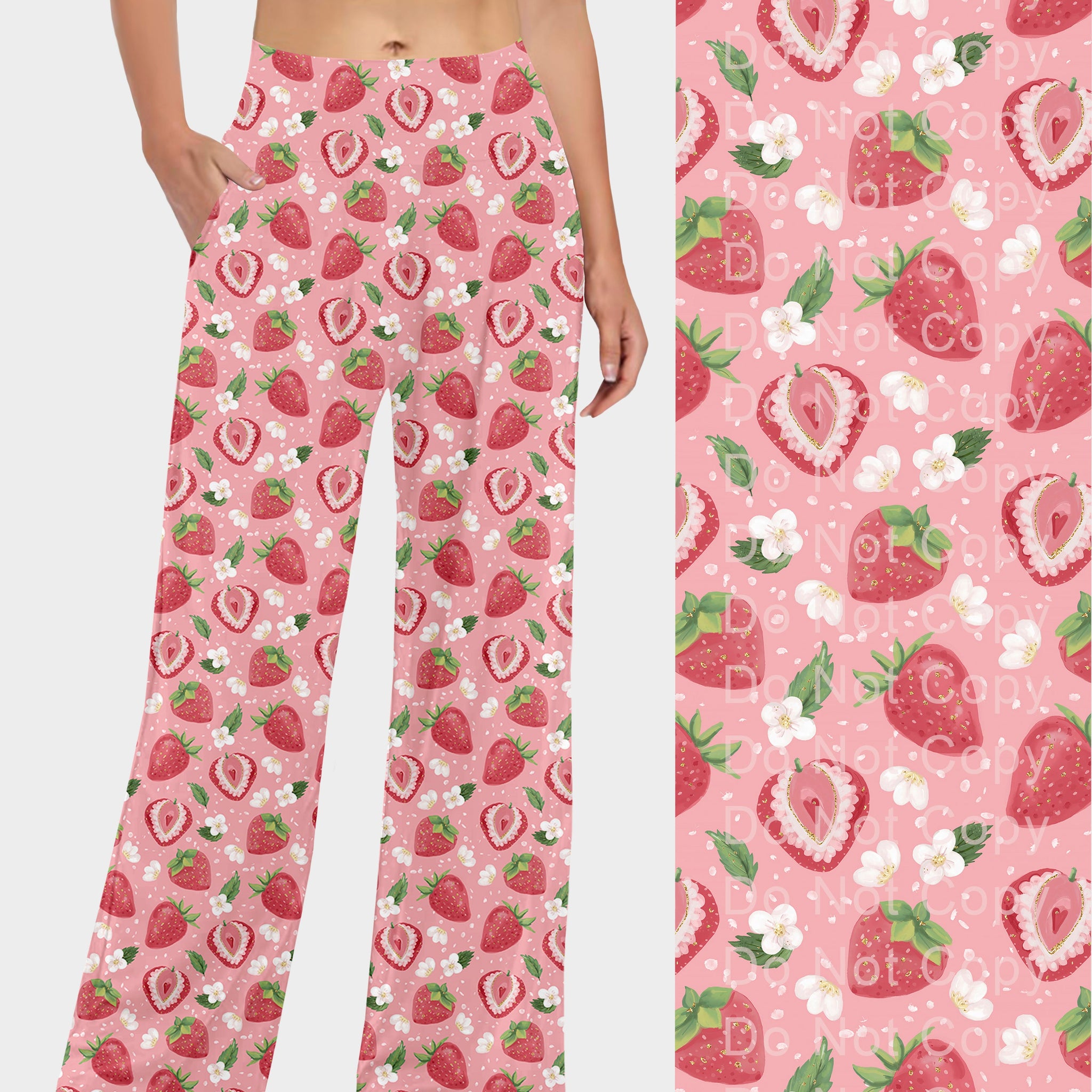 RTS - Pink Strawberries Lounge Pants