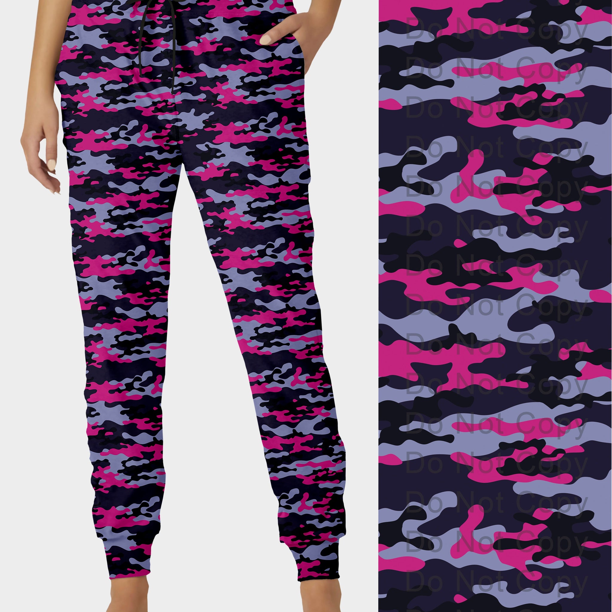 RTS - Pink and Purple Camo Jogger Pants
