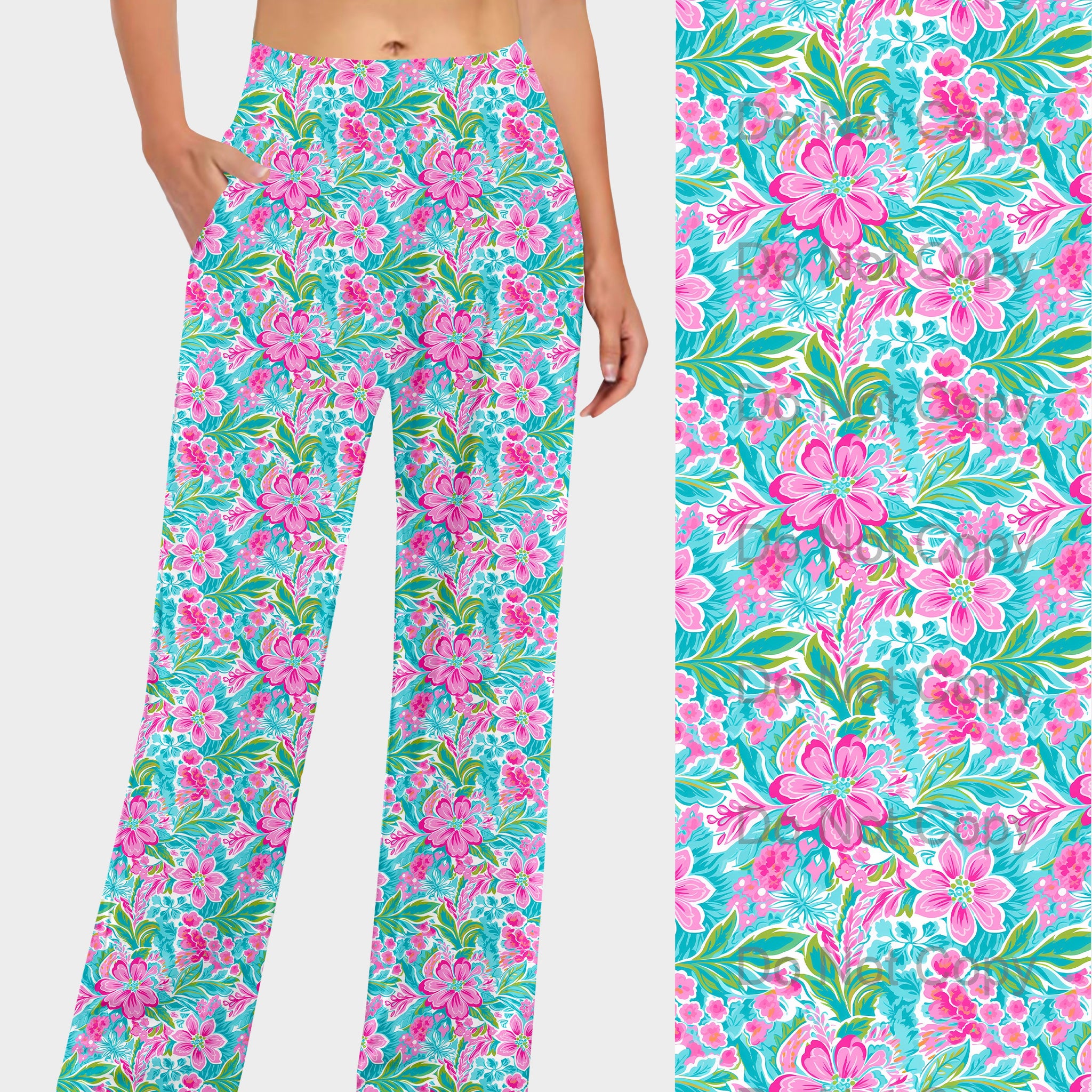 RTS - Pink Flowers Lounge Pants