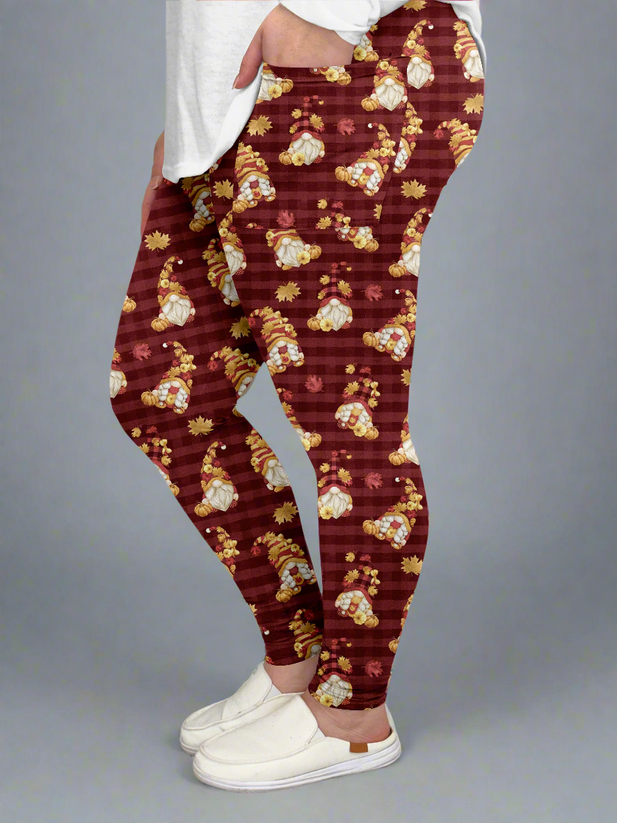 Plaid Gnome Leggings w/ Pockets