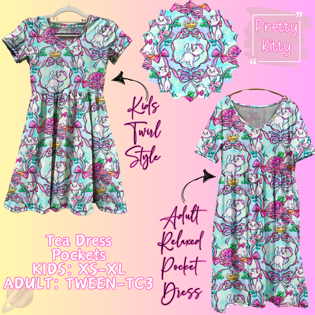 Pretty Kitty - Adult & Kids - Magical Tea Dress Run- Preorder Closing 1/29