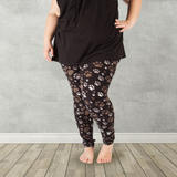 Paw Print Black Leggings - Adult & Kids Sizes