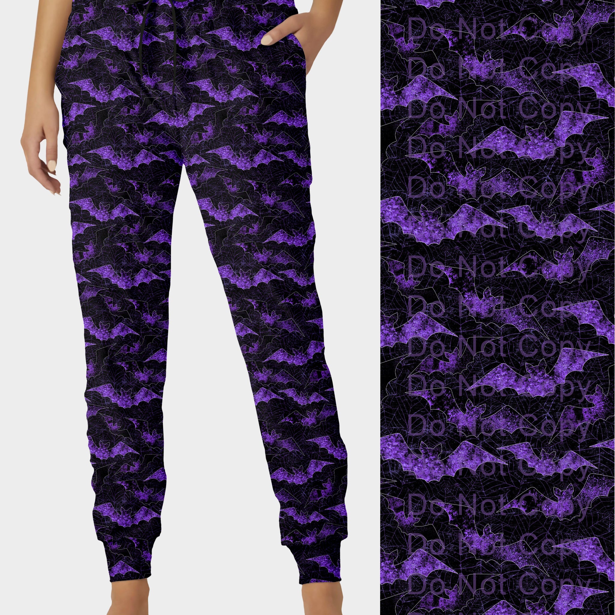 RTS - Purple Grunge Bats Joggers