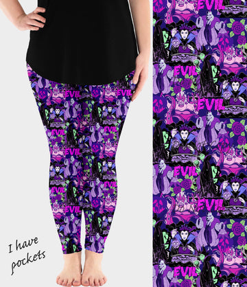 RTS - Purple Villains Leggings w/ Pockets