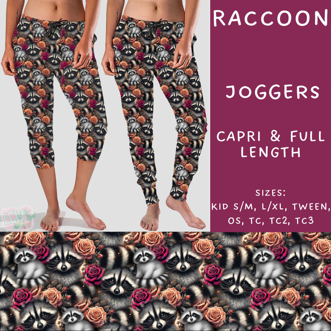 Batch #209 - Fun Run 5 - Closes 10/2 - ETA mid Nov - Raccoon Full and Capri Length Joggers