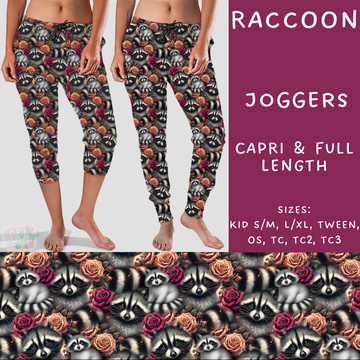 Batch #209 - Fun Run 5 - Closes 10/2 - ETA mid Nov - Raccoon Full and Capri Length Joggers