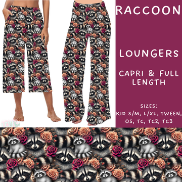 Batch #209 - Fun Run 5 - Closes 10/2 - ETA mid Nov - Raccoon Capri and Full Length Loungers