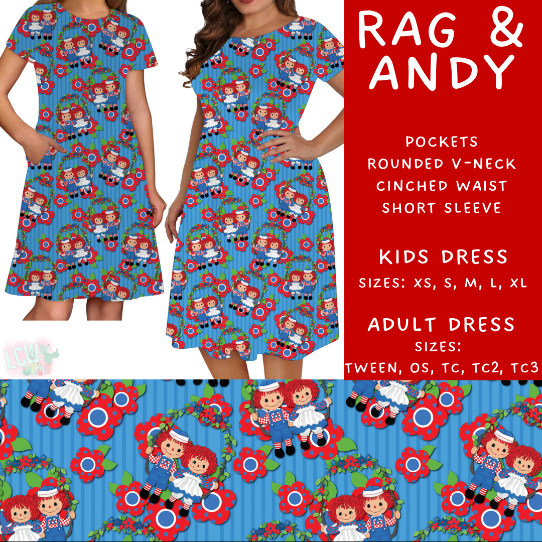 Batch #456 - Storybook Collection 4 - Closes 11/28 - ETA late Jan - Rag & Andy Womens & Girls Dress