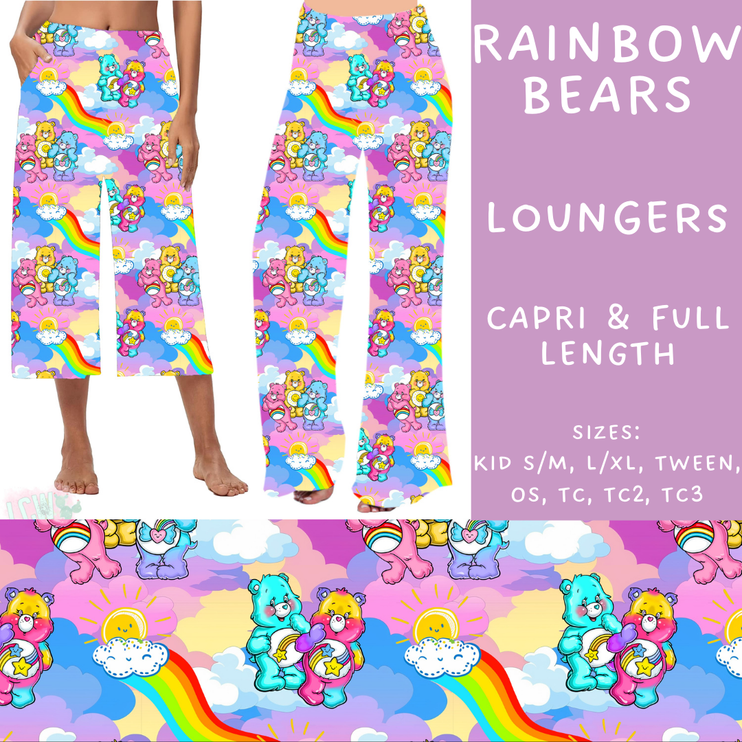 Batch #247 - Cool Characters 6 - Closes 12/2 - ETA late Jan - Rainbow Bears Capri and Full Length Loungers