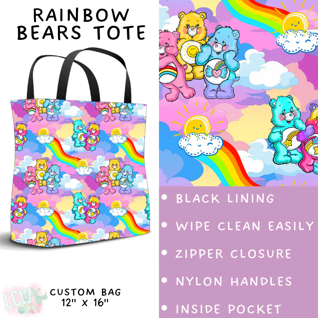 Batch #247 - Cool Characters 6 - Closes 12/2 - ETA late Jan - Rainbow Bears Tote