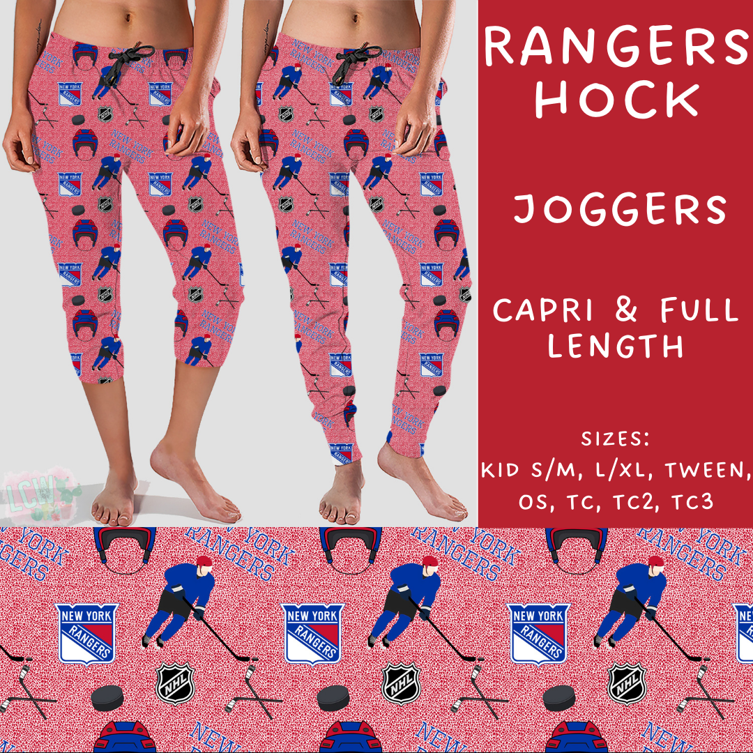 Batch #243 - Hockey - Closes 11/25 - ETA mid Jan - Rangers Hock Full and Capri Length Joggers