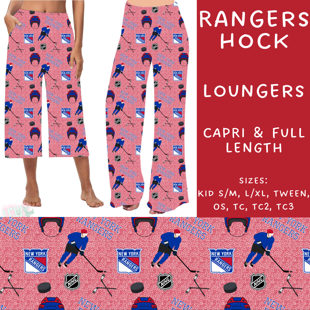 Batch #243 - Hockey - Closes 11/25 - ETA mid Jan - Rangers Hock Capri and Full Length Loungers