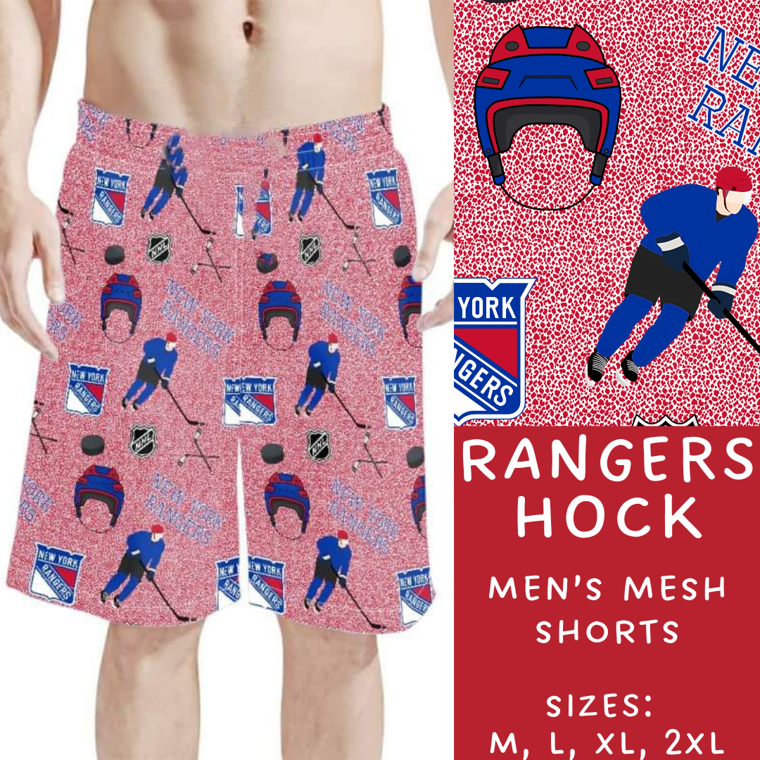 Batch #243 - Hockey - Closes 11/25 - ETA mid Jan - Rangers Hock Men's Shorts