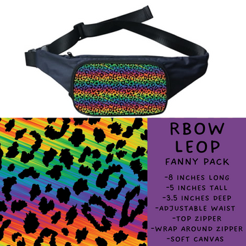 Batch #276 - Fanny Packs & Drawstring Backpacks - Closes 1/24 - ETA late March - Rbow Leop Fanny Pack