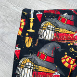 Red Wizard House Print Black Soft Leggings