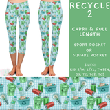 Ready To Ship - Recycle 2 Full Length Leggings - Square Pocket TC2