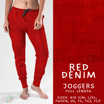 Batch #481 - Colorful Denim - Closes 1/26 - ETA late March - Red Denim Joggers