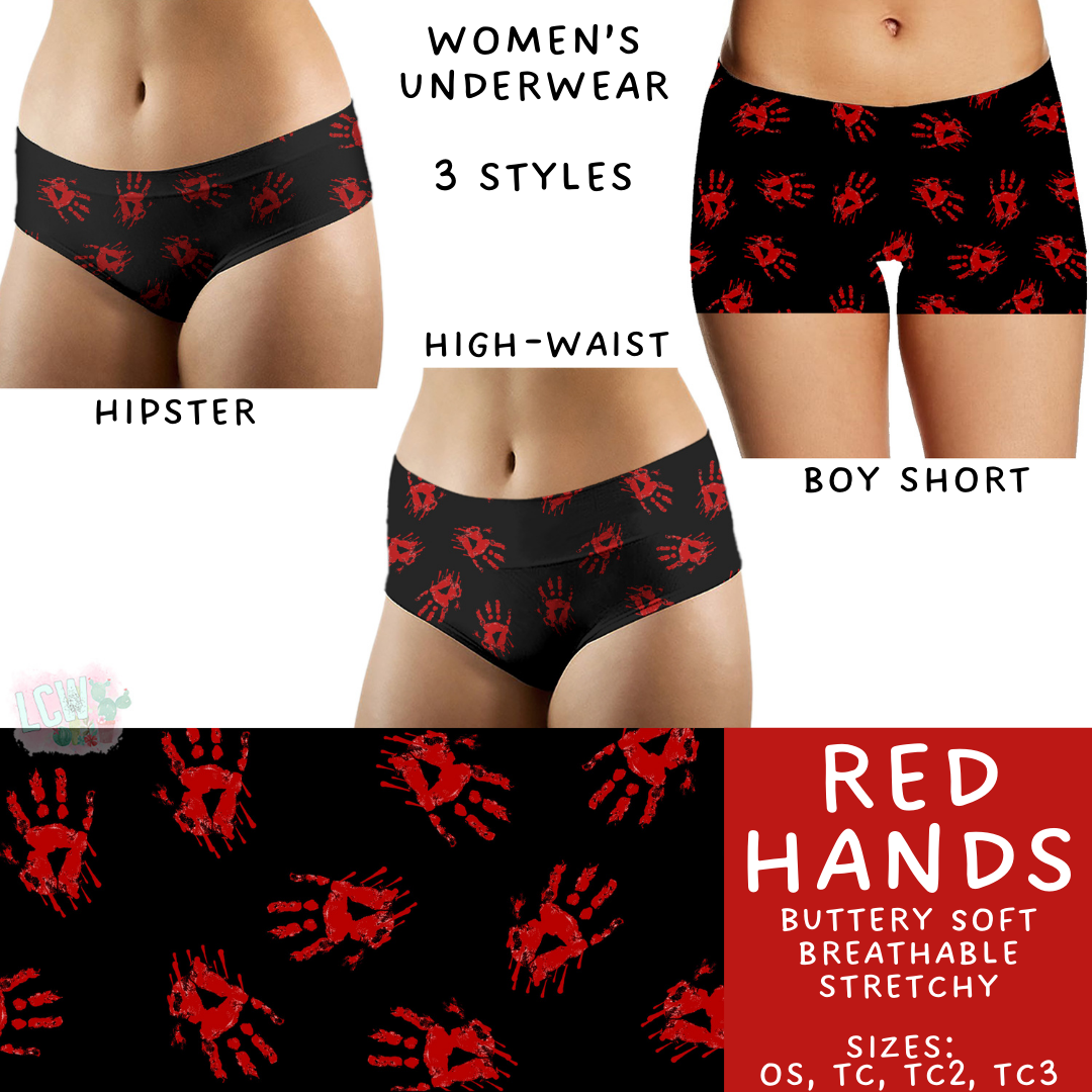 Batch #340 - Comfortable Underwear 4 - Closes 5/16 - ETA early July - Red Hands Women's Underwear