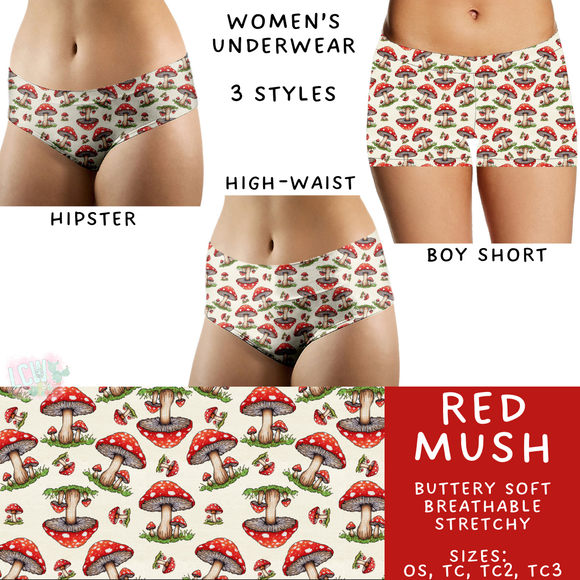 Ready to Ship - Red Mush Women's Underwear - Boy Short - TC3